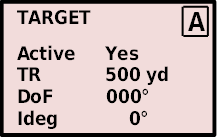 Kestrel Horus Target Screen