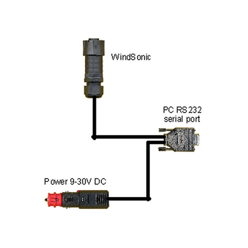 Gill WindSonic & Gill GMX MaxiMet RS232 Configuration Cable (D9 Serial Connector)